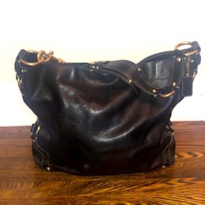 Authentic COACH Large Leather Carly Bag Black
